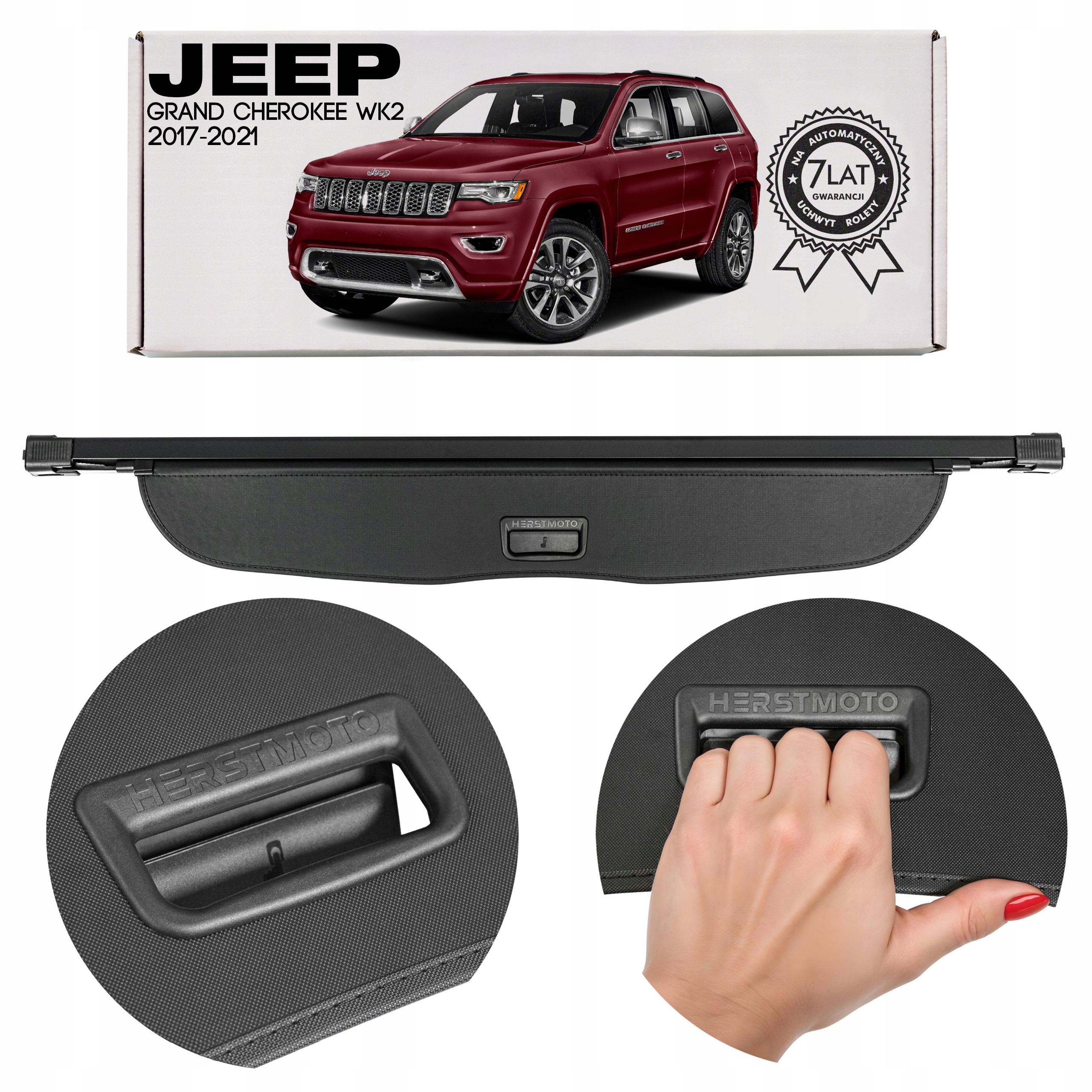 Jeep Grand Cherokee IV WK2 2017-2021 Roleta Do Zavazadlového Prostoru Černá 6FW02DX9AC