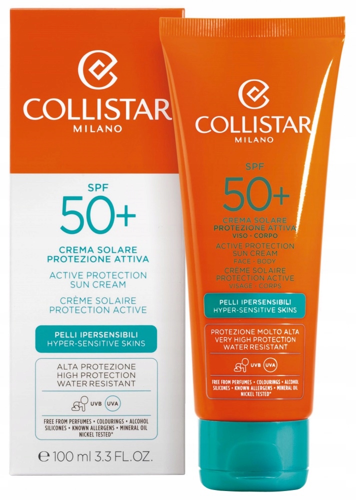 Collistar Active Protection Krém Na Obličej A Tělo SPF50+ pro citlivou pleť