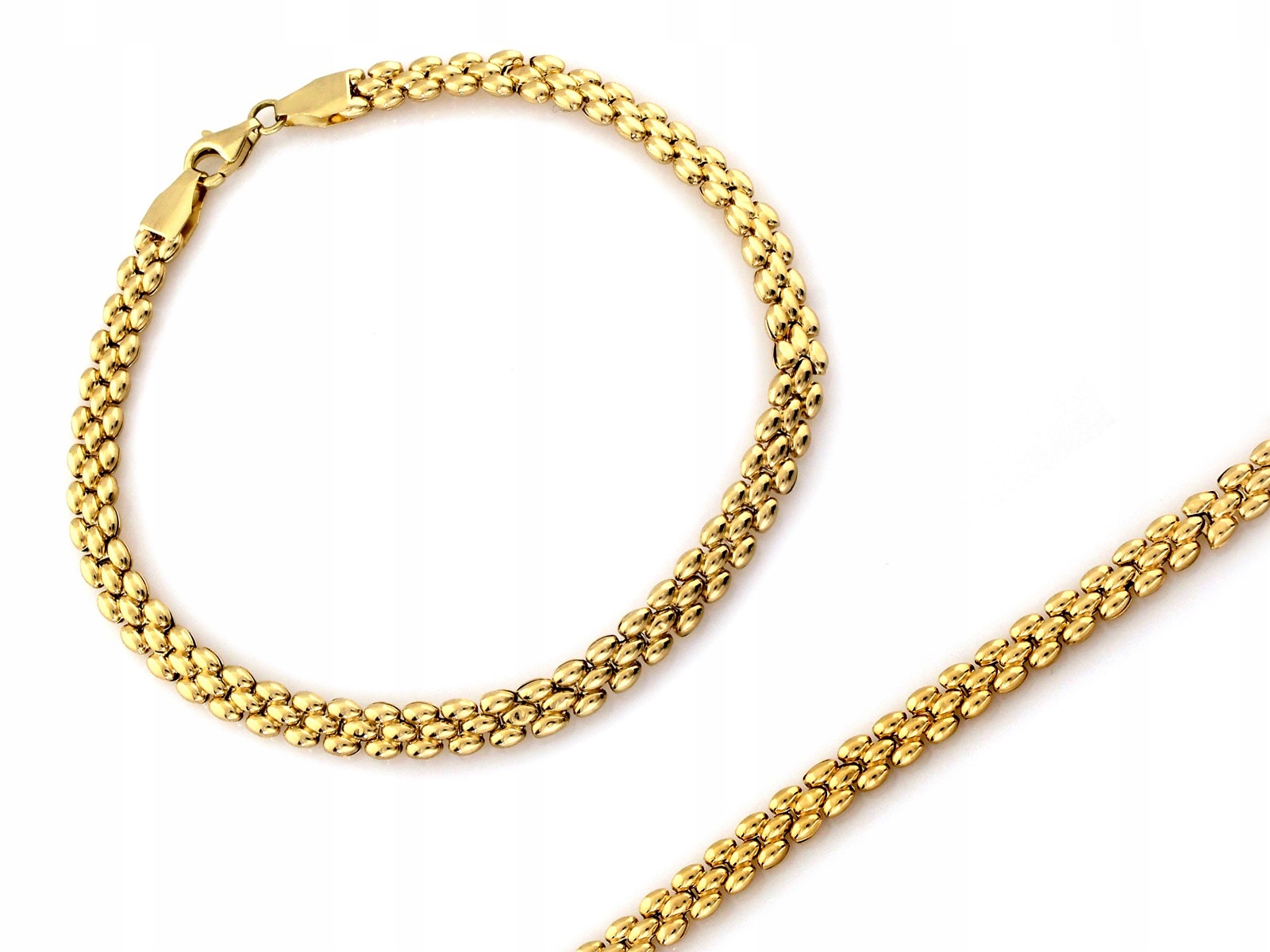Zlatý dámský náramek 585, elegantní a odolný model 4.13g jako dárek 14k