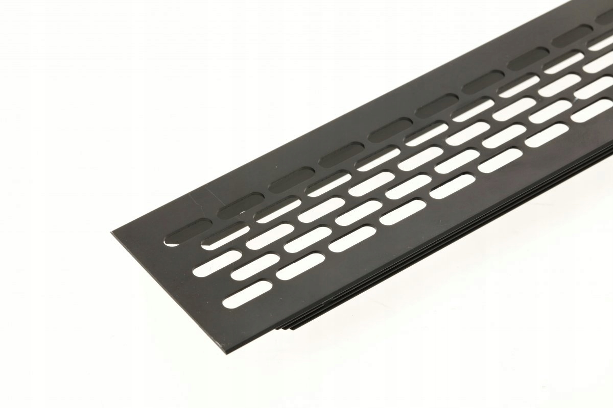 Ventilační Mřížka Alu Černá Nábytková, Pod Ledničku 60x480mm Amix Gtv x10