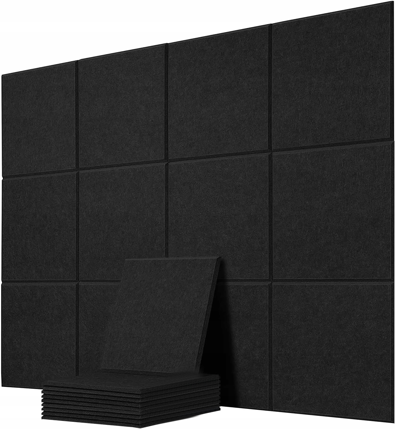 Akustická samolepicí podložka 30x30x0.9 Cm pro stěnové stropy 24 ks černá