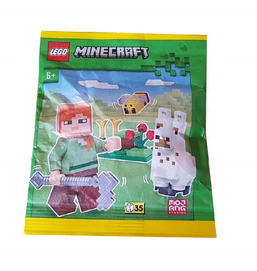 Zestaw Lego Minecraft Minifigure Polybag Alex, Baby Llama and Bee #662308