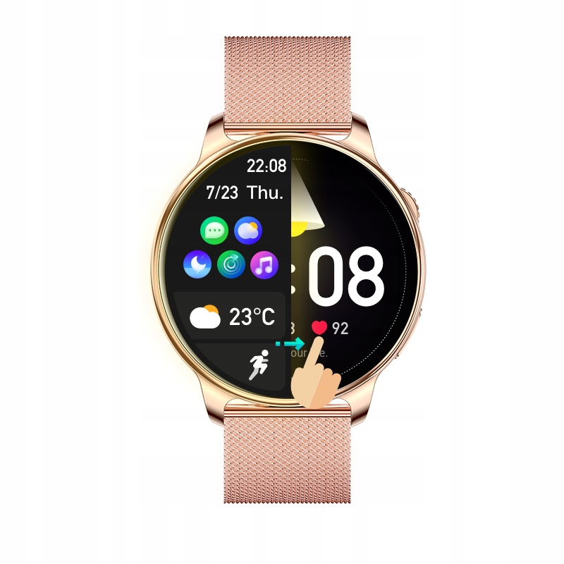 Smartwatch Bemi Trevio /Rozmowy/ 2 paski złoty PL Model TREVIO