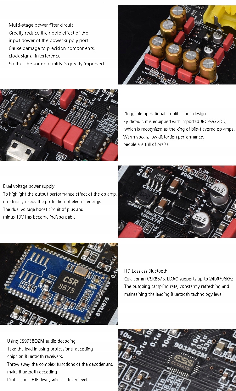 Fever HIFI Bluetooth 5.0 Audio Receiver CSR8675 BT Kod producenta HMEU-Amplifier