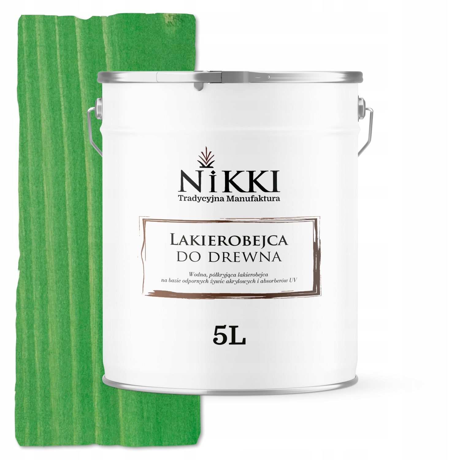 Lak Na Drevo 3V1 Extra Lazúra Farba Zelená Mätová Saténová 5L Uv