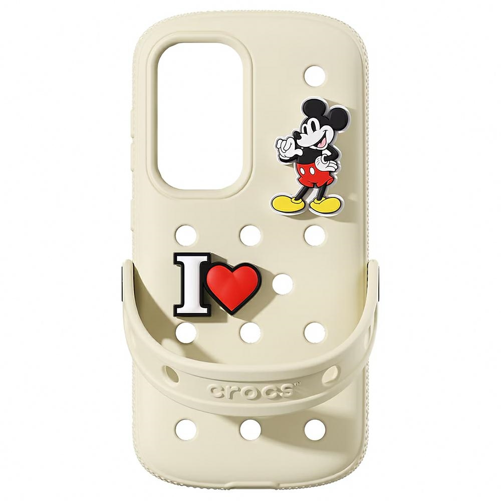 Puzdro Samsung Crocs Case pre Galaxy S25, farba slonová kosť