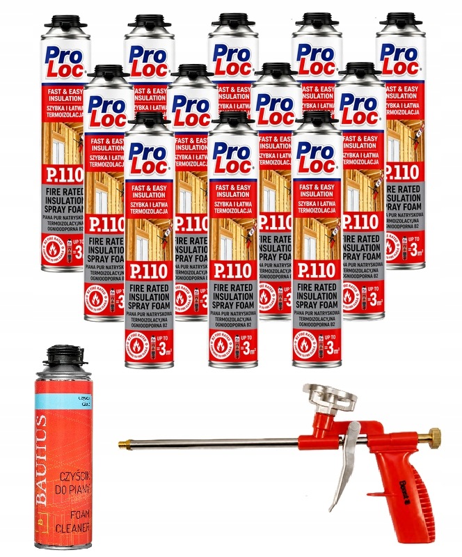 Pur pěna ProLoc 850 ml 930 g Tepelná izolace 12 kusů