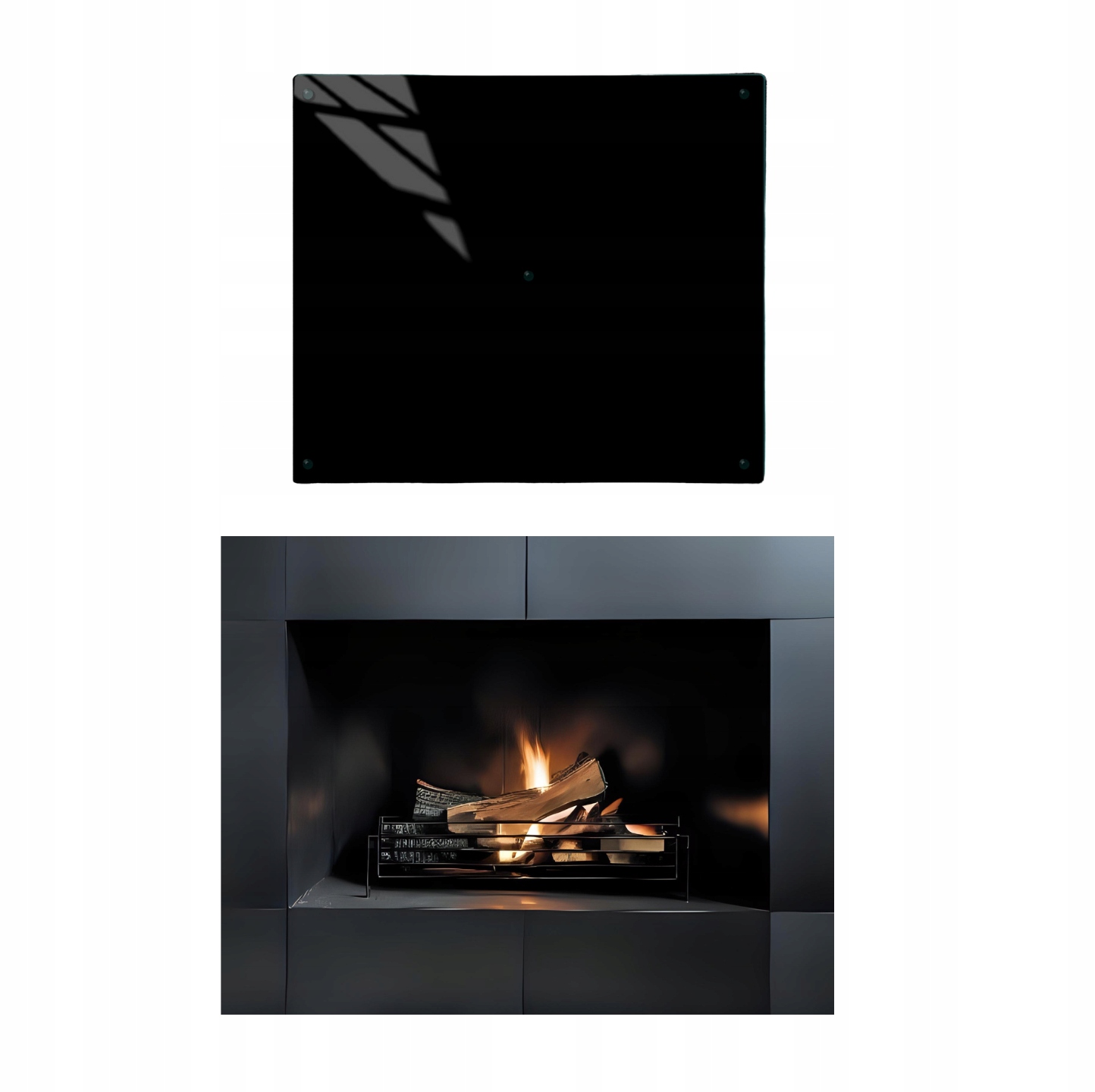 Sklo Pod Krb Koza Černé Tvrzené Sklo Podstavec Rozměr 60x52cm