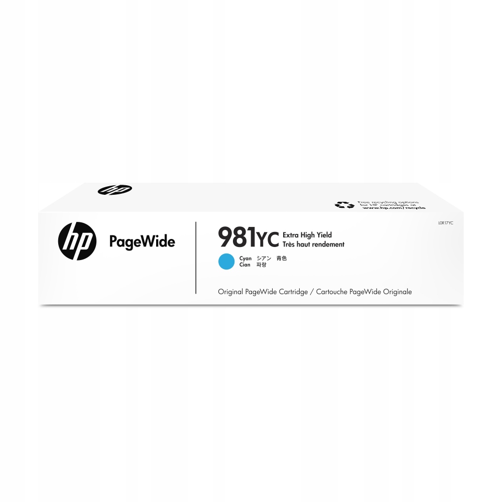 Nový, originální inkoust Hp 981YC LOR17YC cyan jul 2025