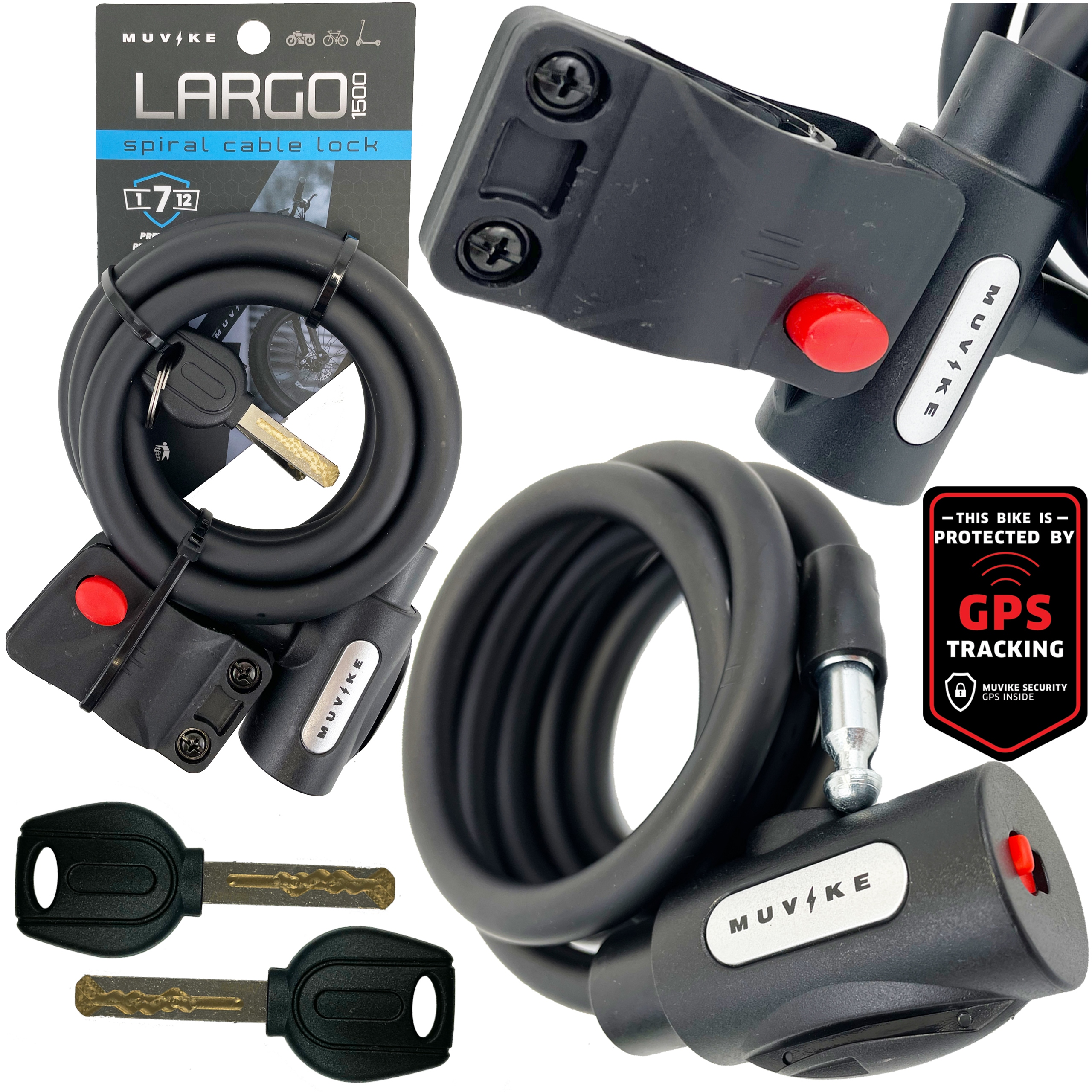 ZAPIĘCIE DO ROWERU LINKA BLOKADA DO ROWERU MUVIKE FLEX LONG 1500/12K