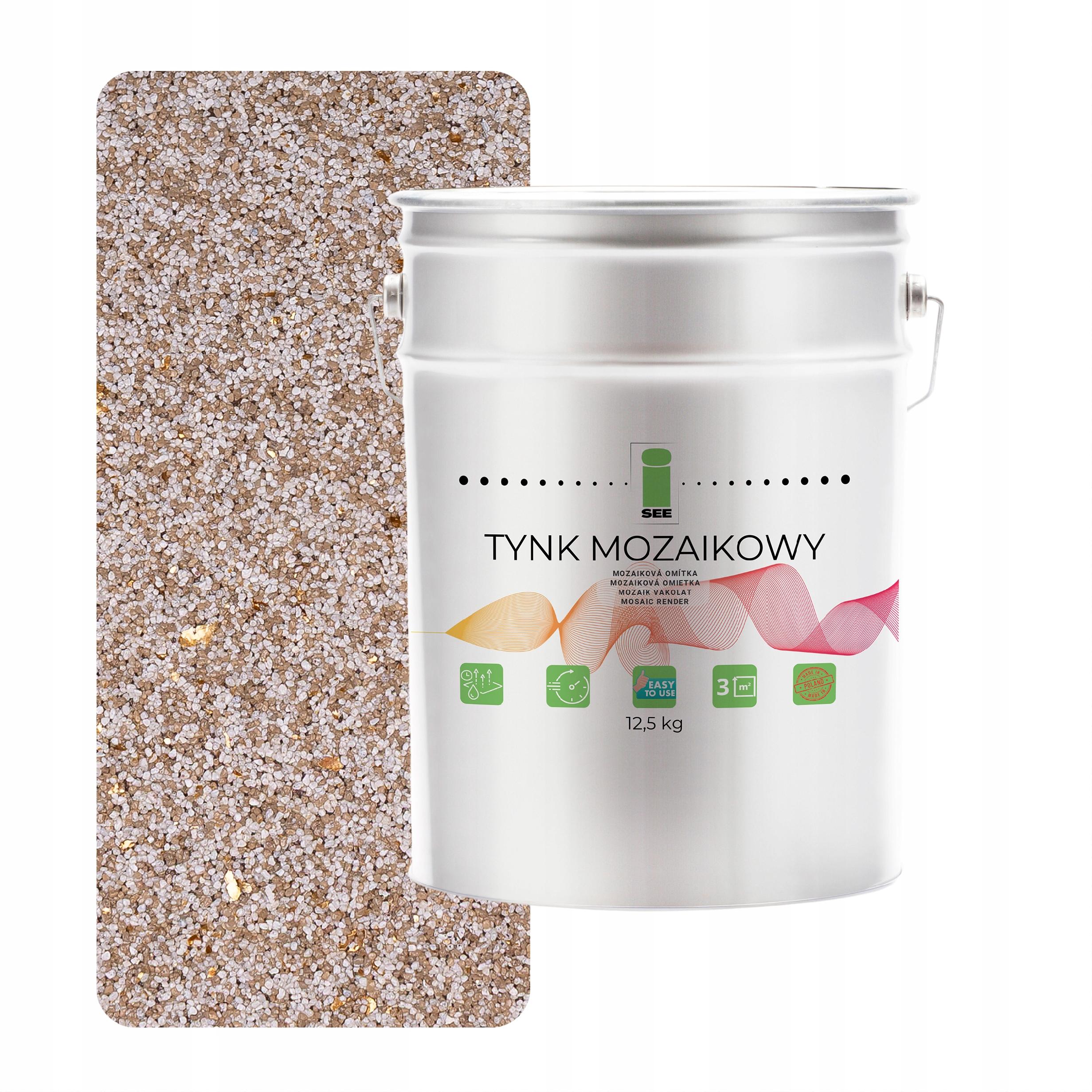 Mozaiková omítka pryskyřičná béžová s Mikou 12,5 kg Mrazuvzdorná Marmolit M64