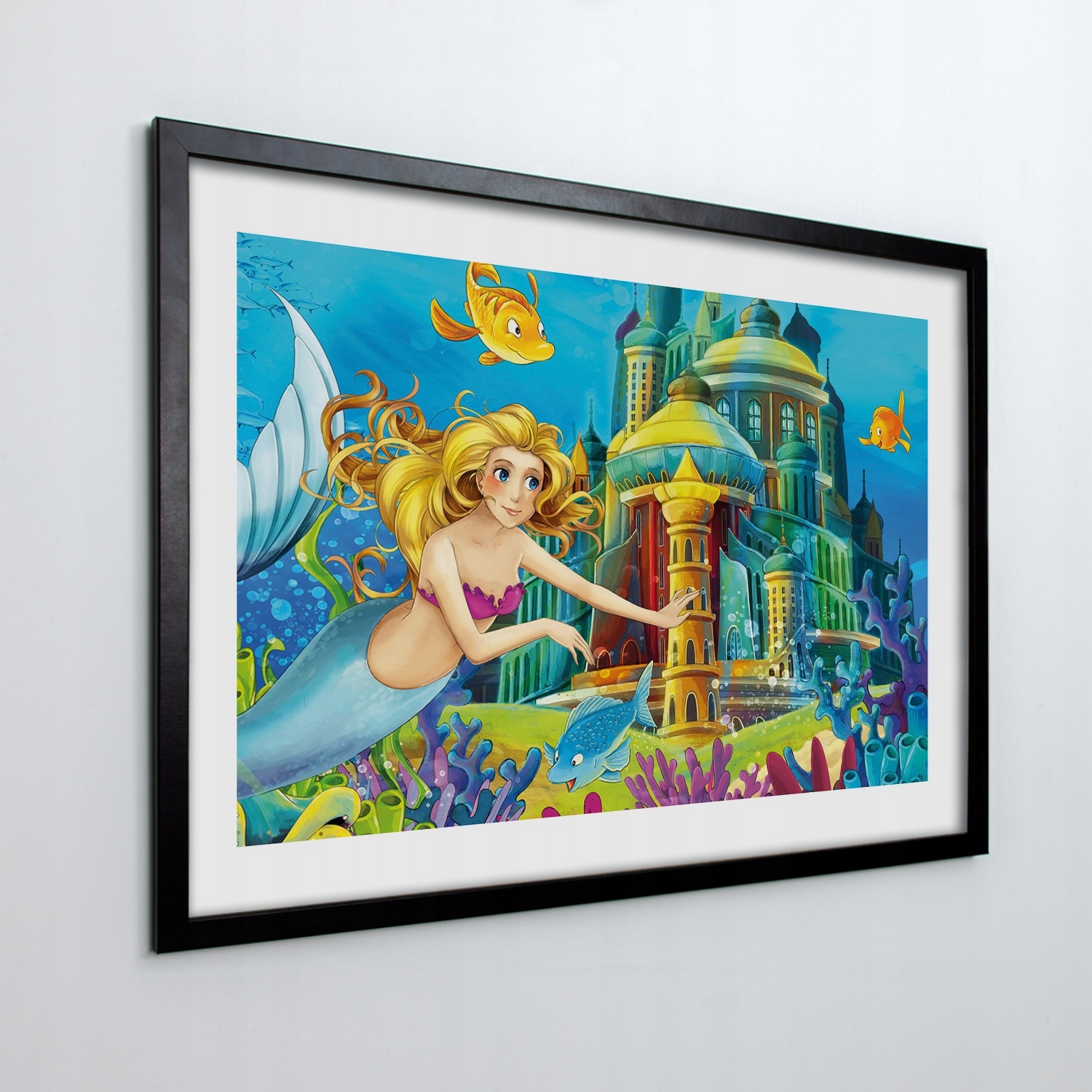 Obraz v rámu na zeď Syrena hrad útes 70x50