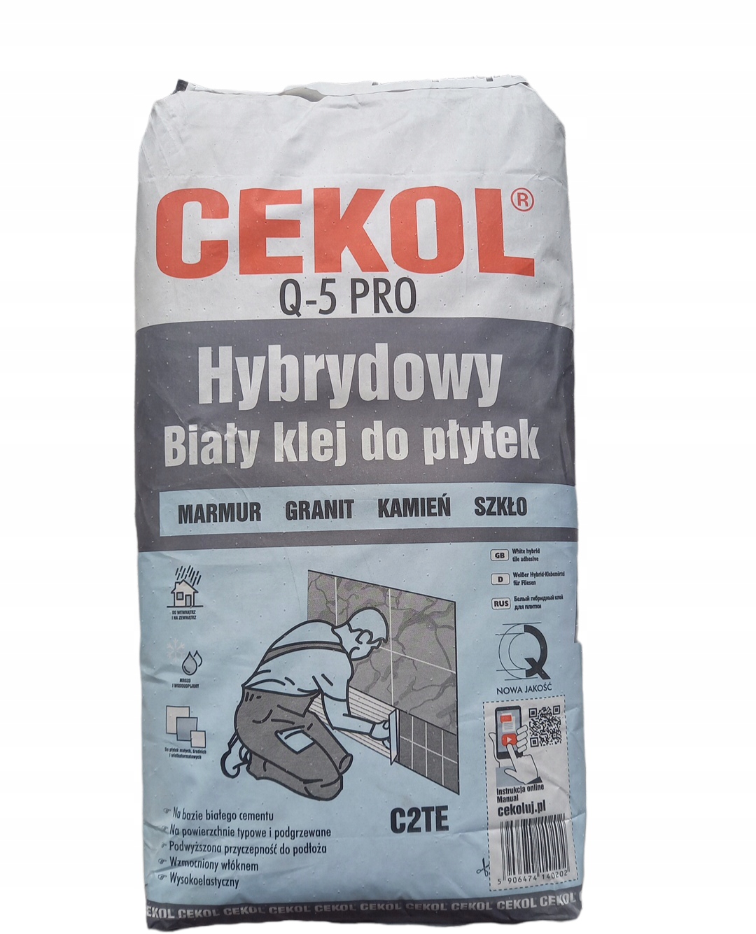 Cekol Hybridní Lepidlo Na Dlaždice Bílé Q5 Pro 20 Kg