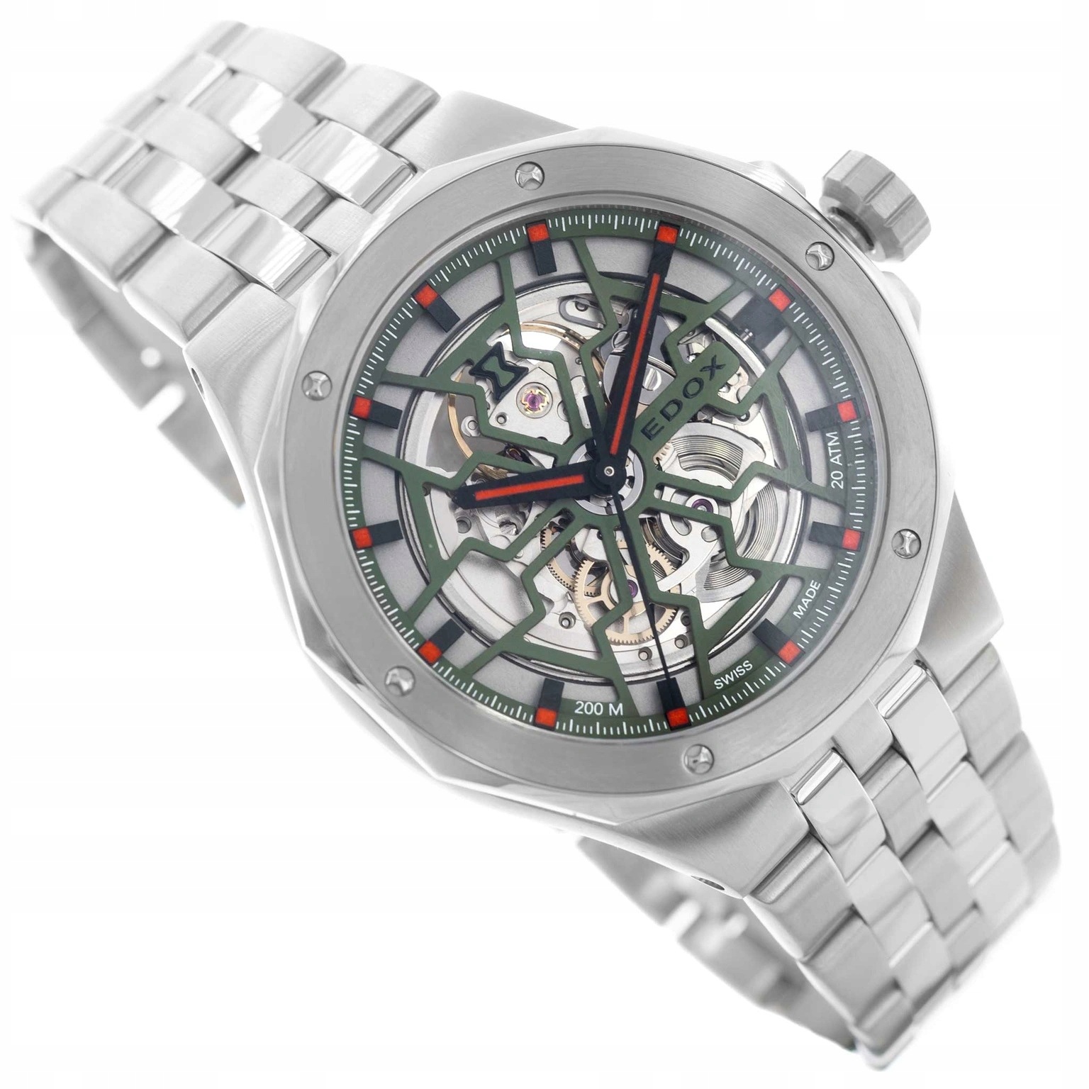 Pánské Hodinky Edox 85303 3 M Vnro Delfín The Original Mecano Skeleton 200 M
