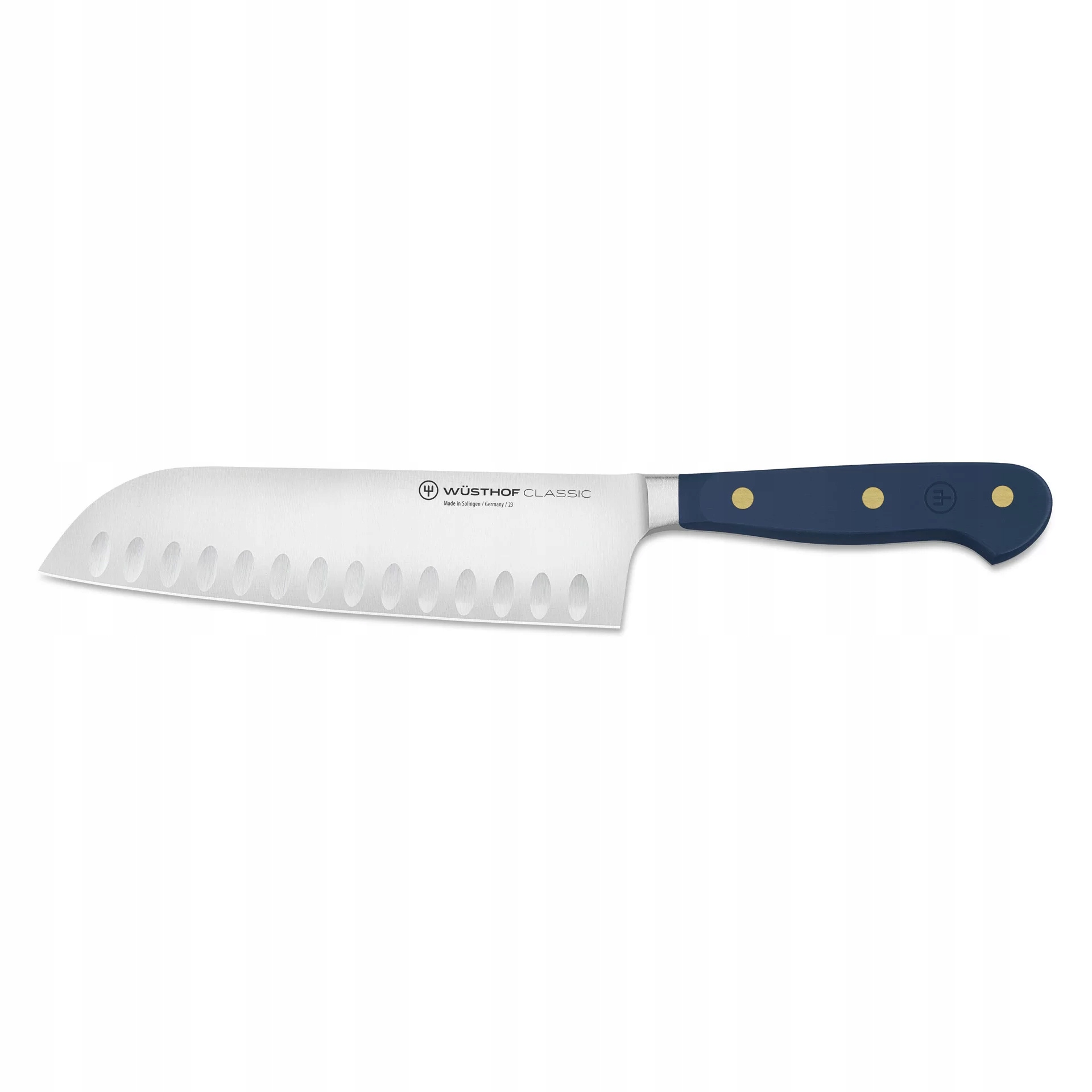 Nóż Santoku Classic Colour 17/30,3 cm niebieski Wüsthof