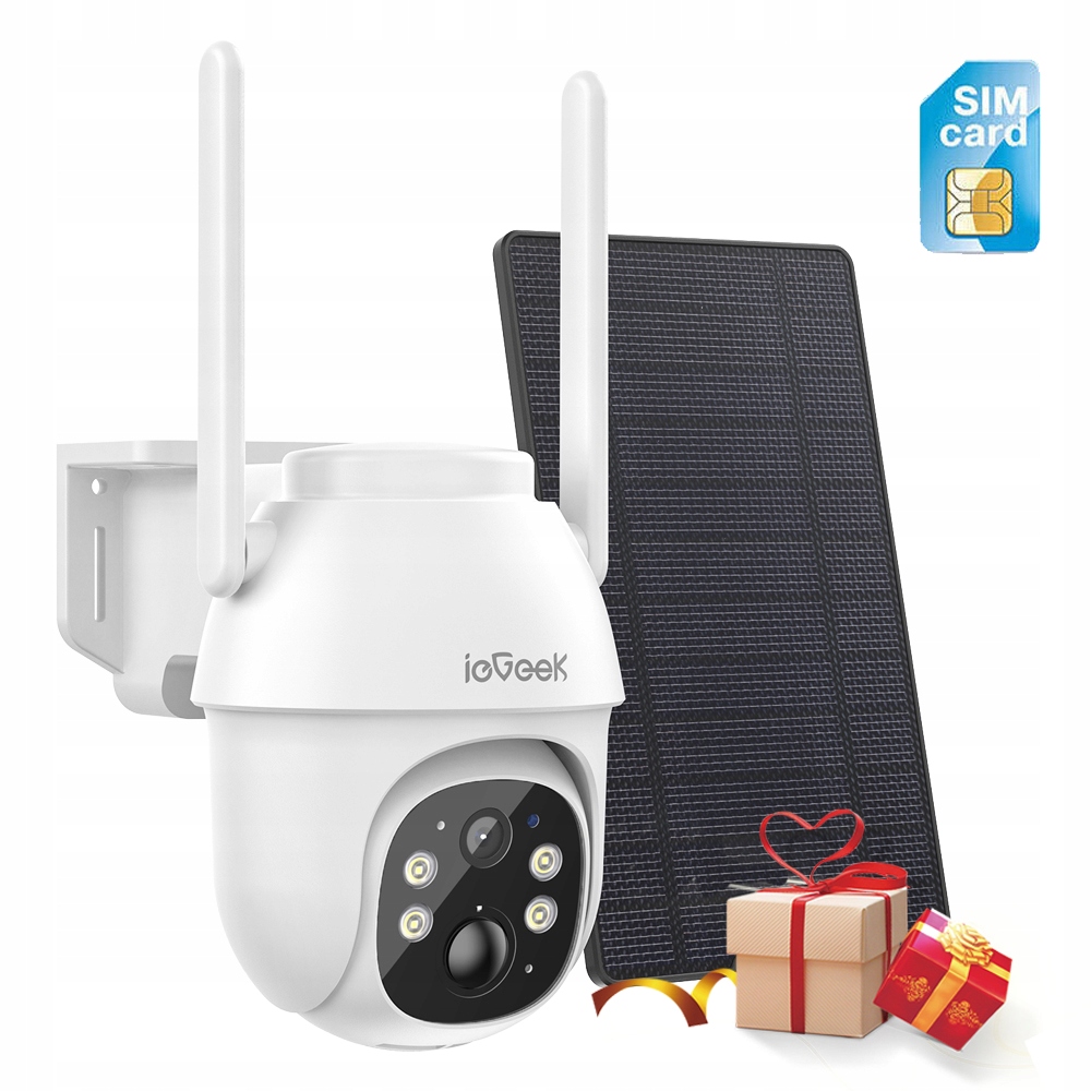 Venkovní solární otočná kamera Ubox Gsm 3G 4G Lte Sim Cell Pt Sim karta