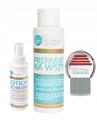 Mamy Z Głowy Zestaw Preparat Na Wszy I Gnidy Grzebień Lotion Ochronny