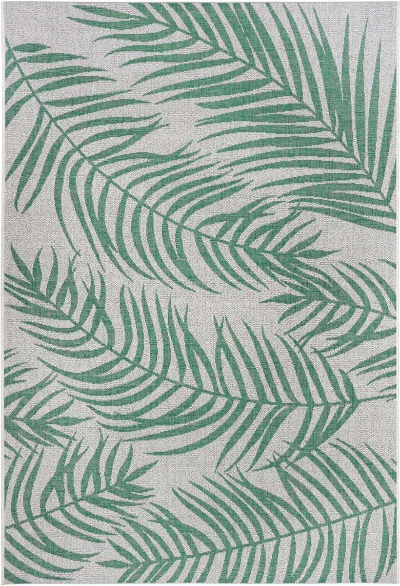 Zelený sisalový koberec s plochým povrchom na vonkajšiu a vnútornú terasu 160x230