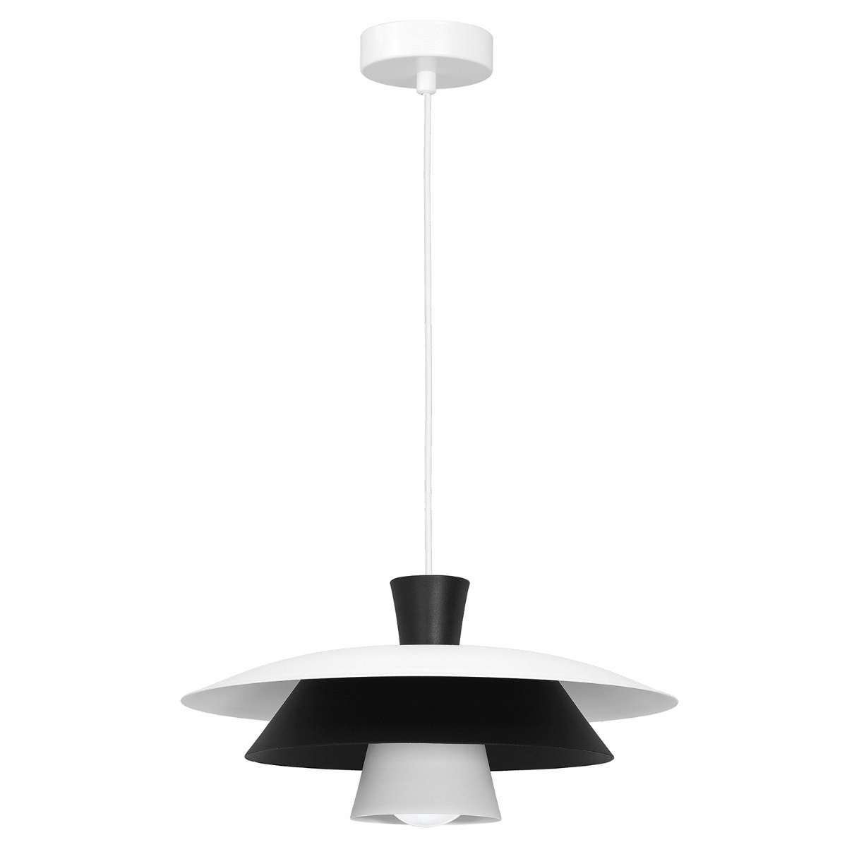 Závesná lampa biela čierna dekoratívna moderná do obývacej izby a jedálne Luminex