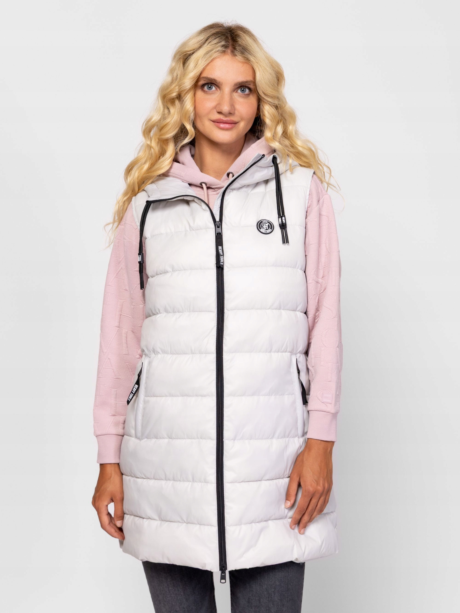 Heavy Tools Dámský Prošívaný Bez Rukávů WILNAW25 Pearl Bílý Perleťový L