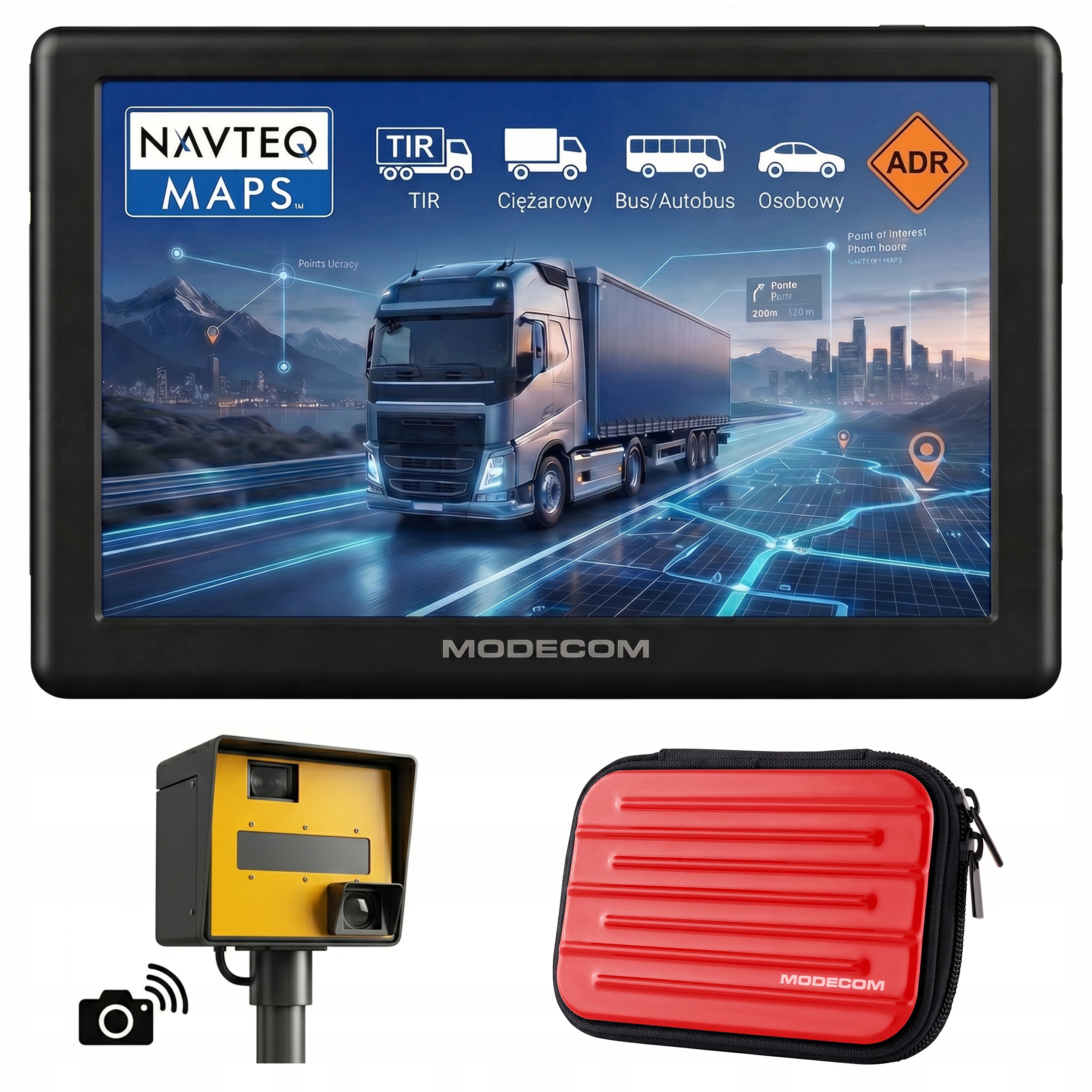 Navigace pro kamiony Modecom CX 5.0 Truck Tir Bus Pouzdro Radary 2026