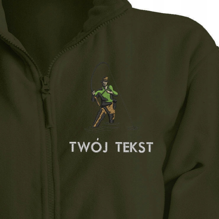 WĘDKARSKA BLUZA POLAR Z TWOIM HAFTEM 8 WZORÓW XXL Rozmiar XXL