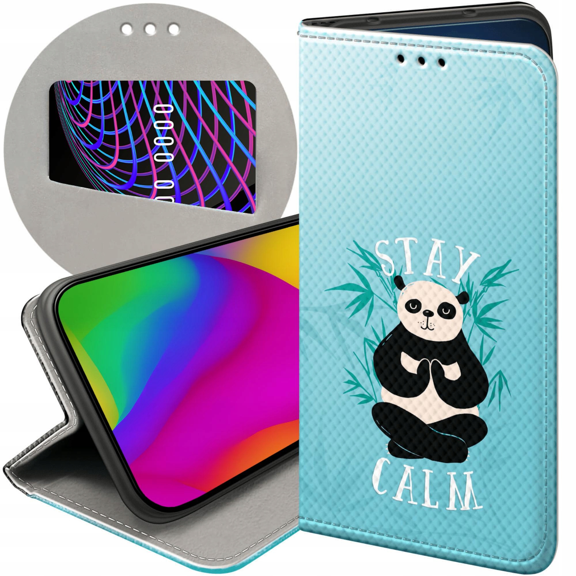 Etui Z Klapką Do Xiaomi Redmi Note 9T Panda Bambus Pandy Futerał