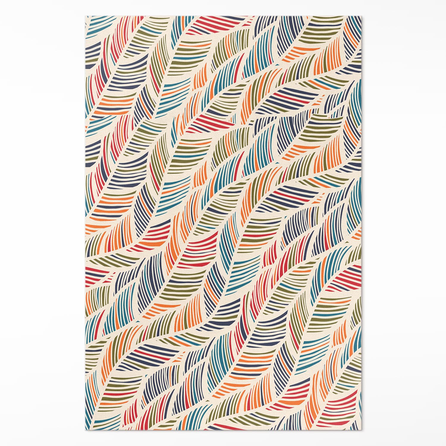 Vinylový Koberec do obývacího pokoje Barevné abstraktní listy boho 60x90 cm