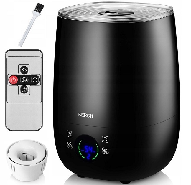 Nawilżacz Powietrza 3W1 Jonizator Aromaterapia Kerch Black 4,8L 30W