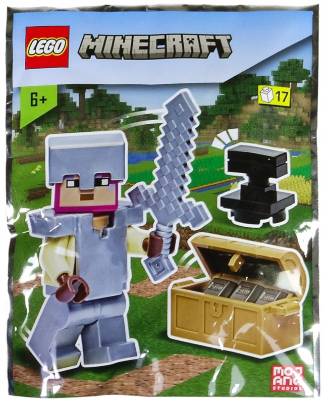 LEGO MINECRAFT FIGURKA RYCERZ SKARB KOWADŁO 662309 MIN146 SASZETKA