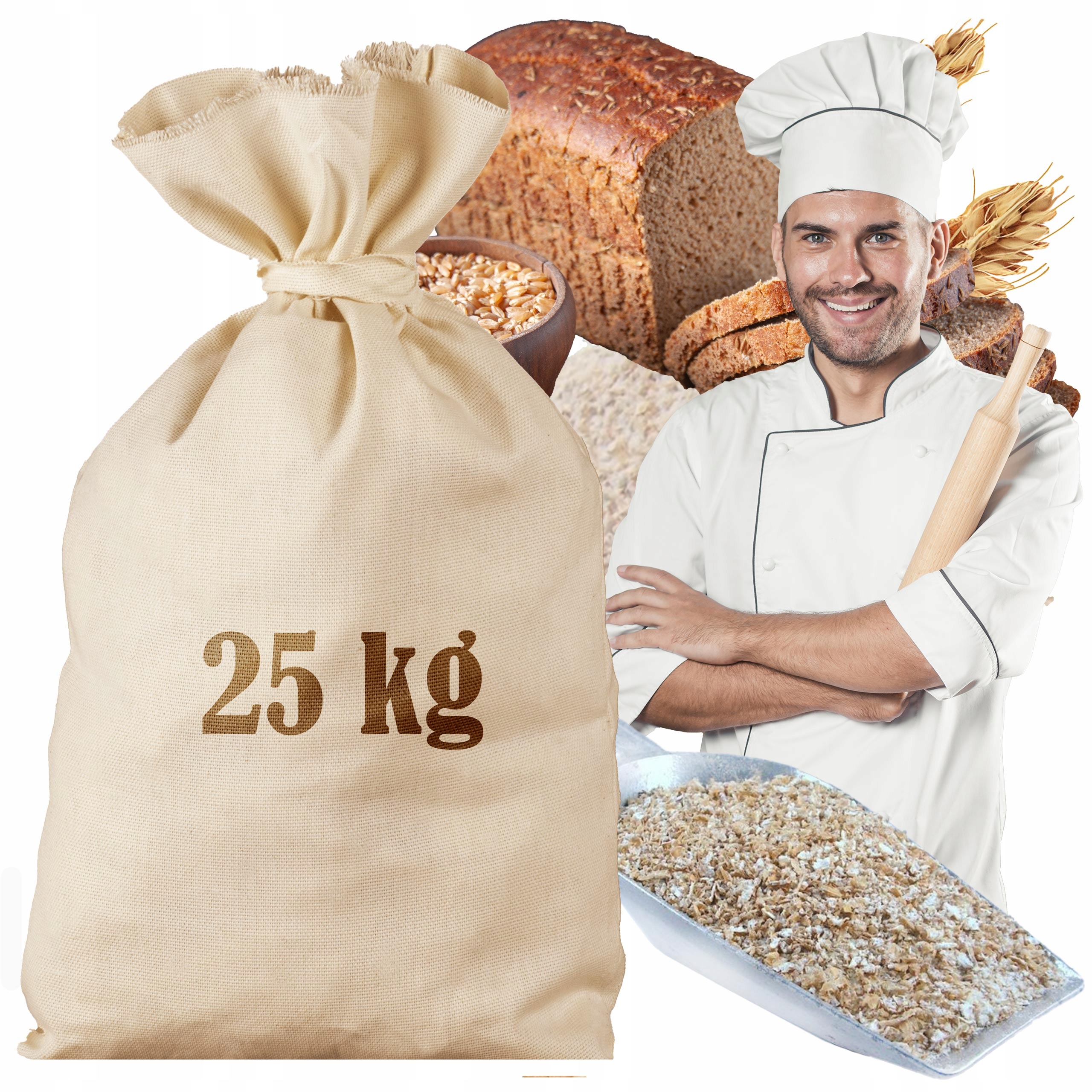 Levně Pšeničná mouka graham typ 1850 Celozrnná 25 kg sáček