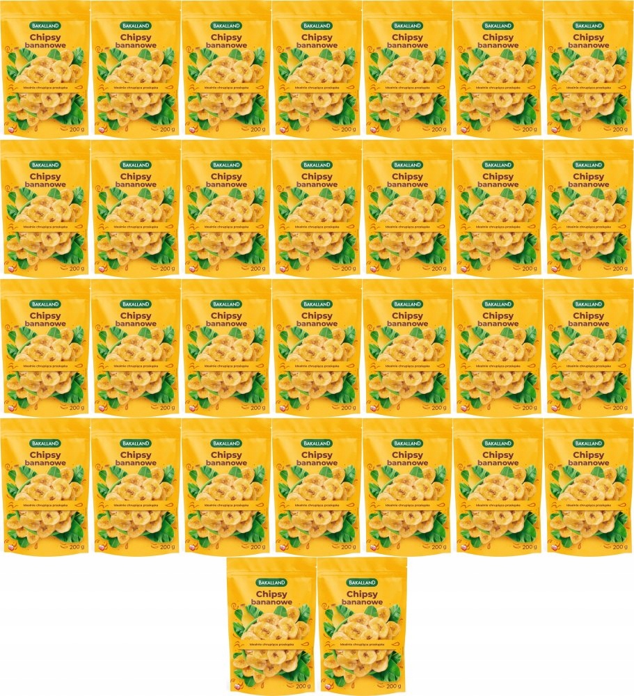 Bakalland Chipsy bananowe 200 g x36