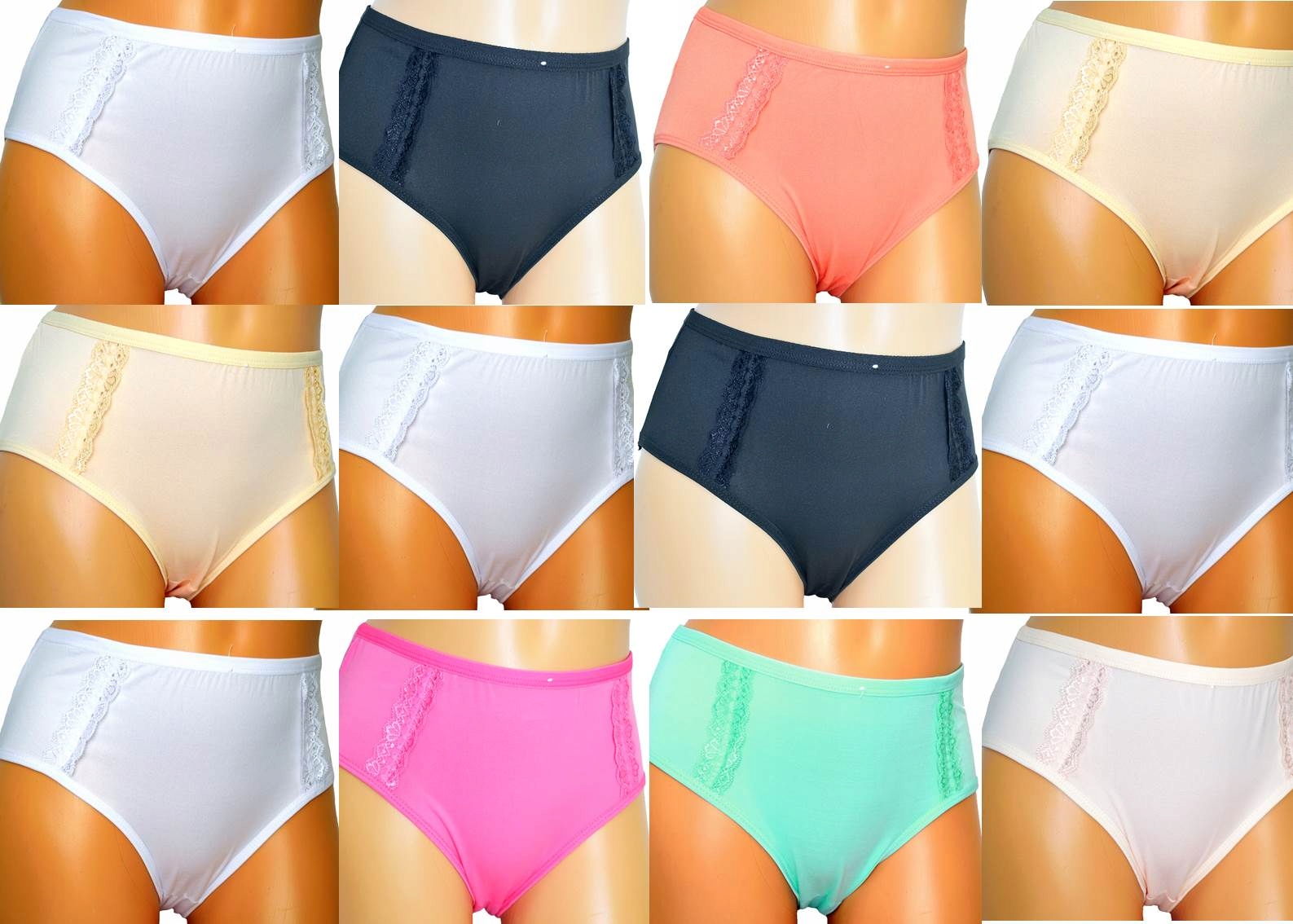

12szt Majtki Bambusowe Figi Damskie XL / XXL