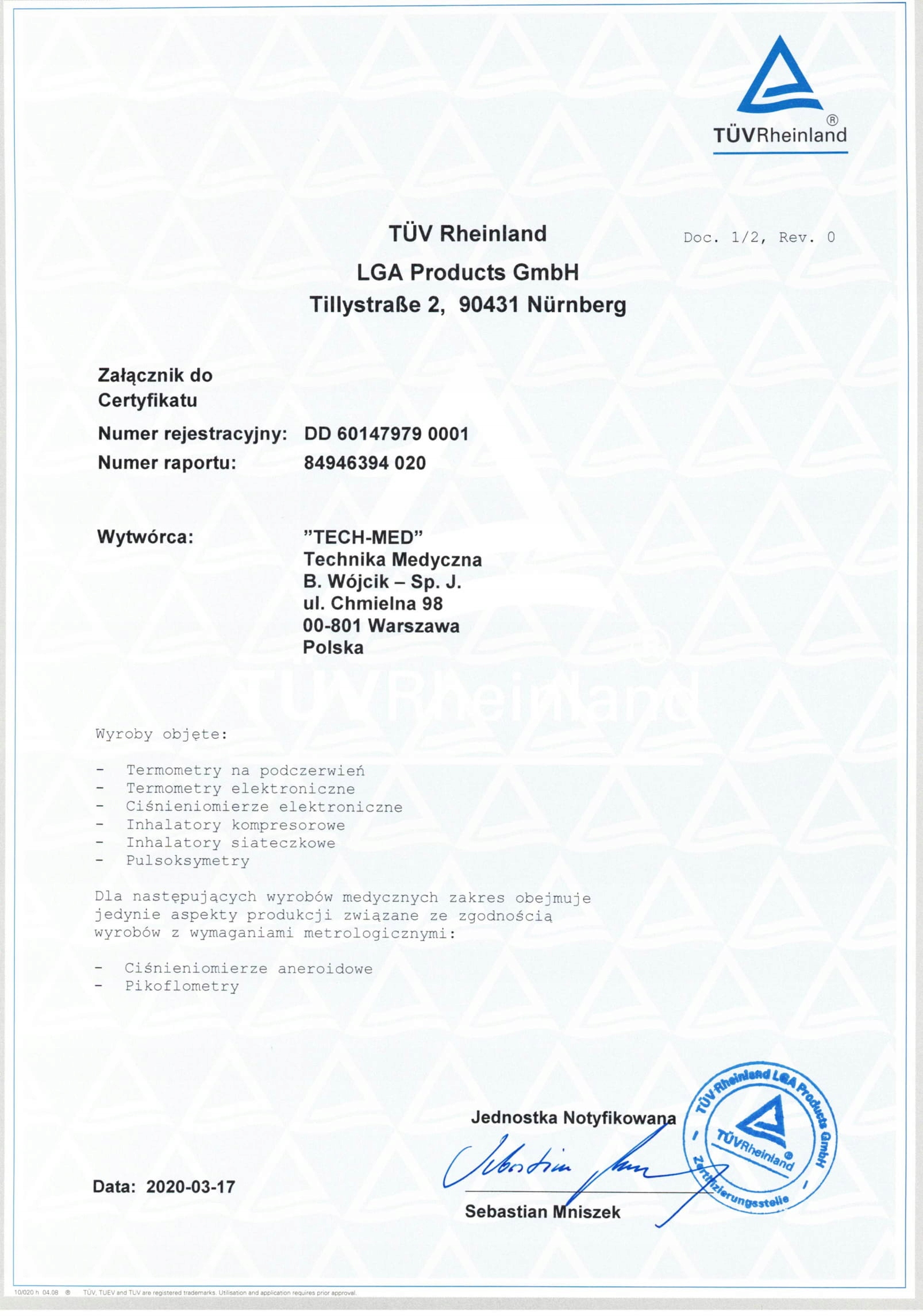 POLSKI CIŚNIENIOMIERZ NADGARSTKOWY KTN-01 + ETUI Producent wyrobu medycznego TECH-MED