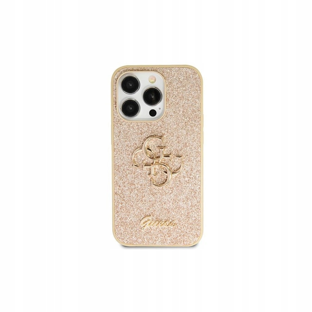 Etui Guess iPhone 11/XR Hardcase Glitter Script Big 4G Złote