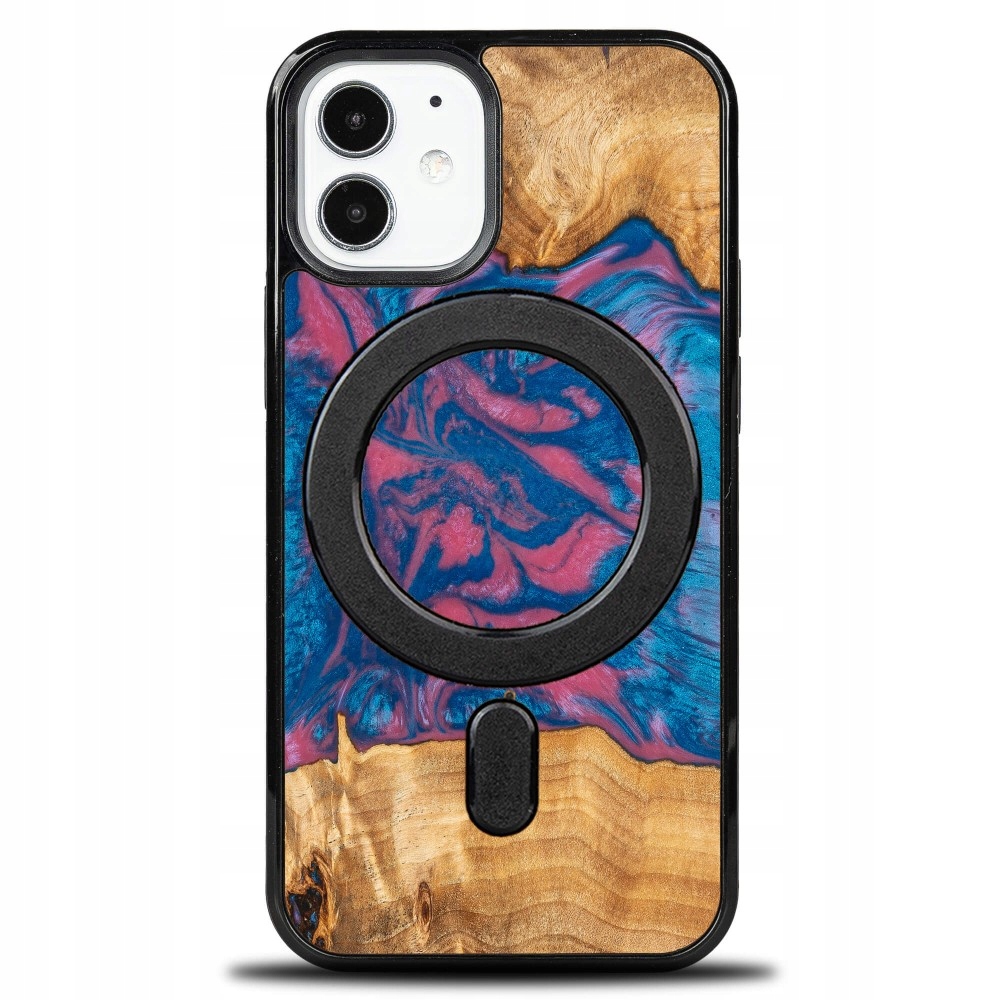 Pouzdro Bewood Unikátní pro iPhone 12 Mini Neonové Vegas s MagSafe