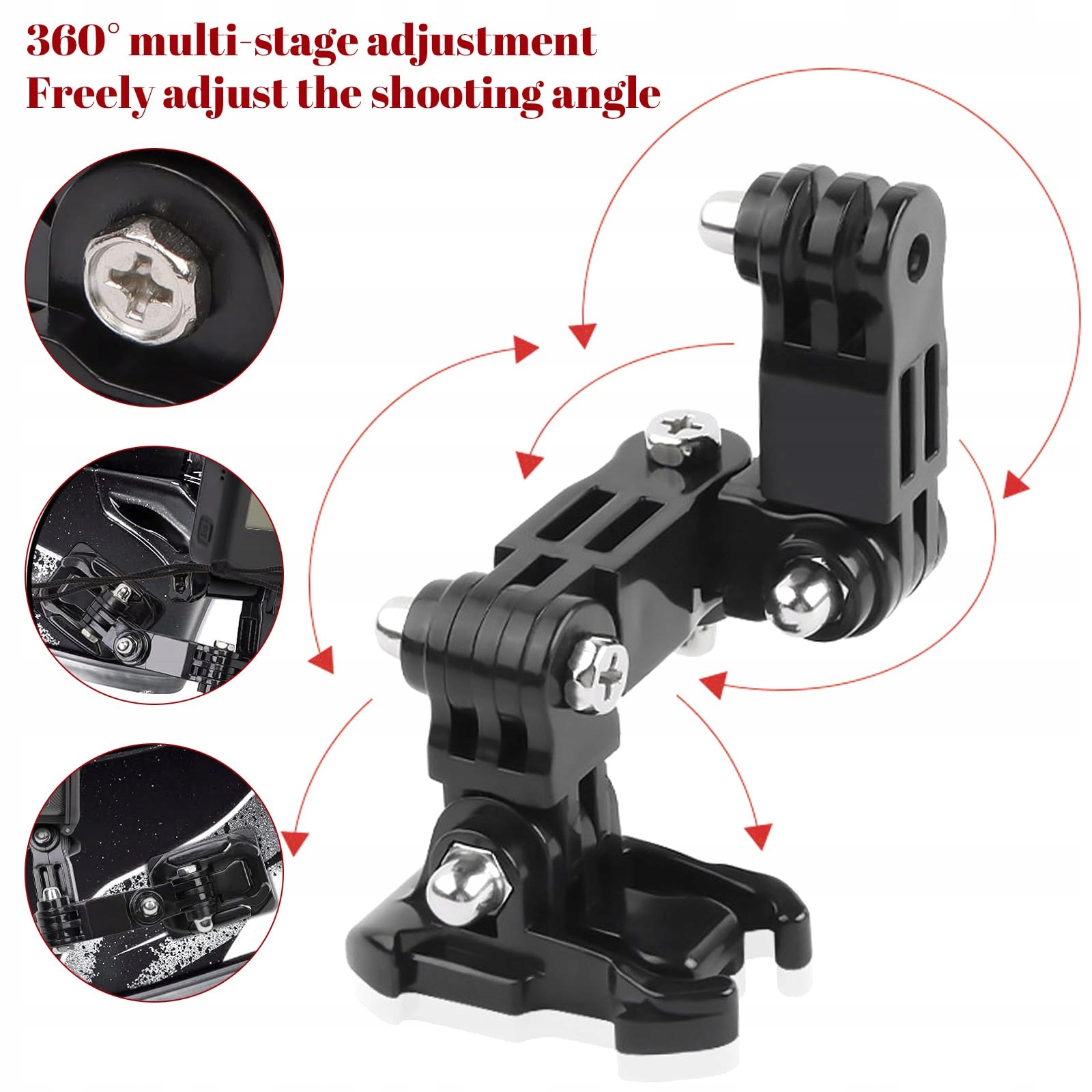 Zestaw 20 Uchwytów Na Kask Do GoPro Action Cam Z Padami 3M Helm MIKQKY — miniatura 5