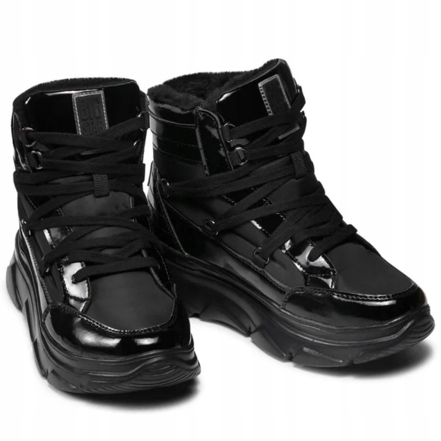 BUTY DAMSKIE BIG STAR ŚNIEGOWCE OCIEPLANE Z FUTERKIEM TRAPERY Rozmiar 36