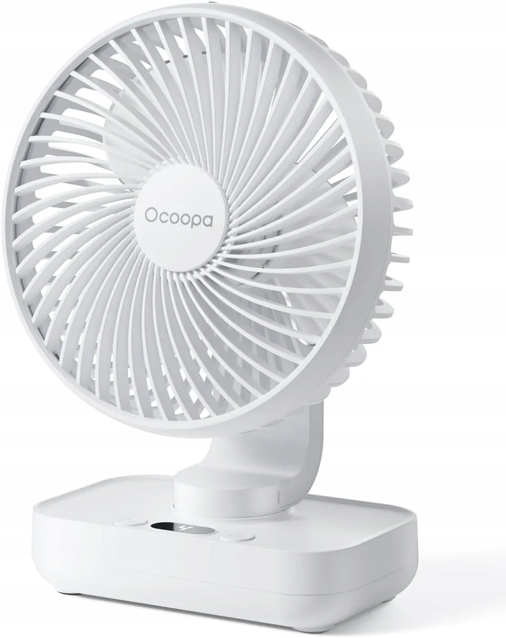 Stolní ventilátor Ocoopa D606Y bílý Usb akumulátor