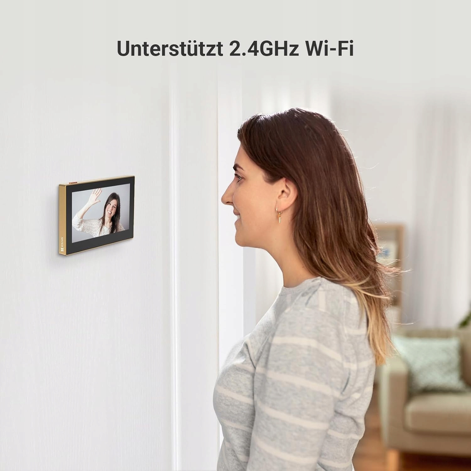 EZVIZ CP2 Wizjer Drzwi WLAN 4,3 Cala Kamera 2MP 146° 2200mAh Złoty — miniatura 8