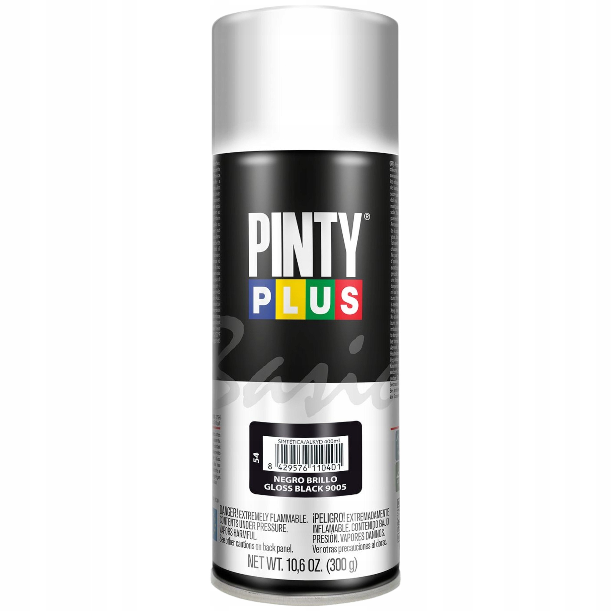 PintyPlus Lakier uniwersalny Spray Ral 9005 Czarny Wysoki Połysk 400ML