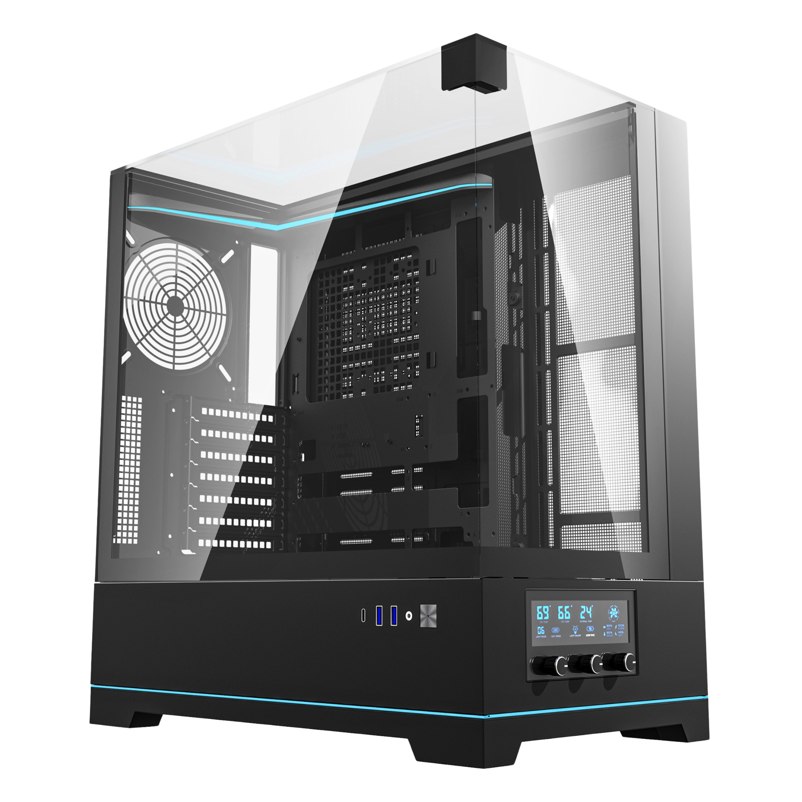 Obudowa komputerowa darkFlash DY450 czarna Midi Tower Szklany Panel Gaming