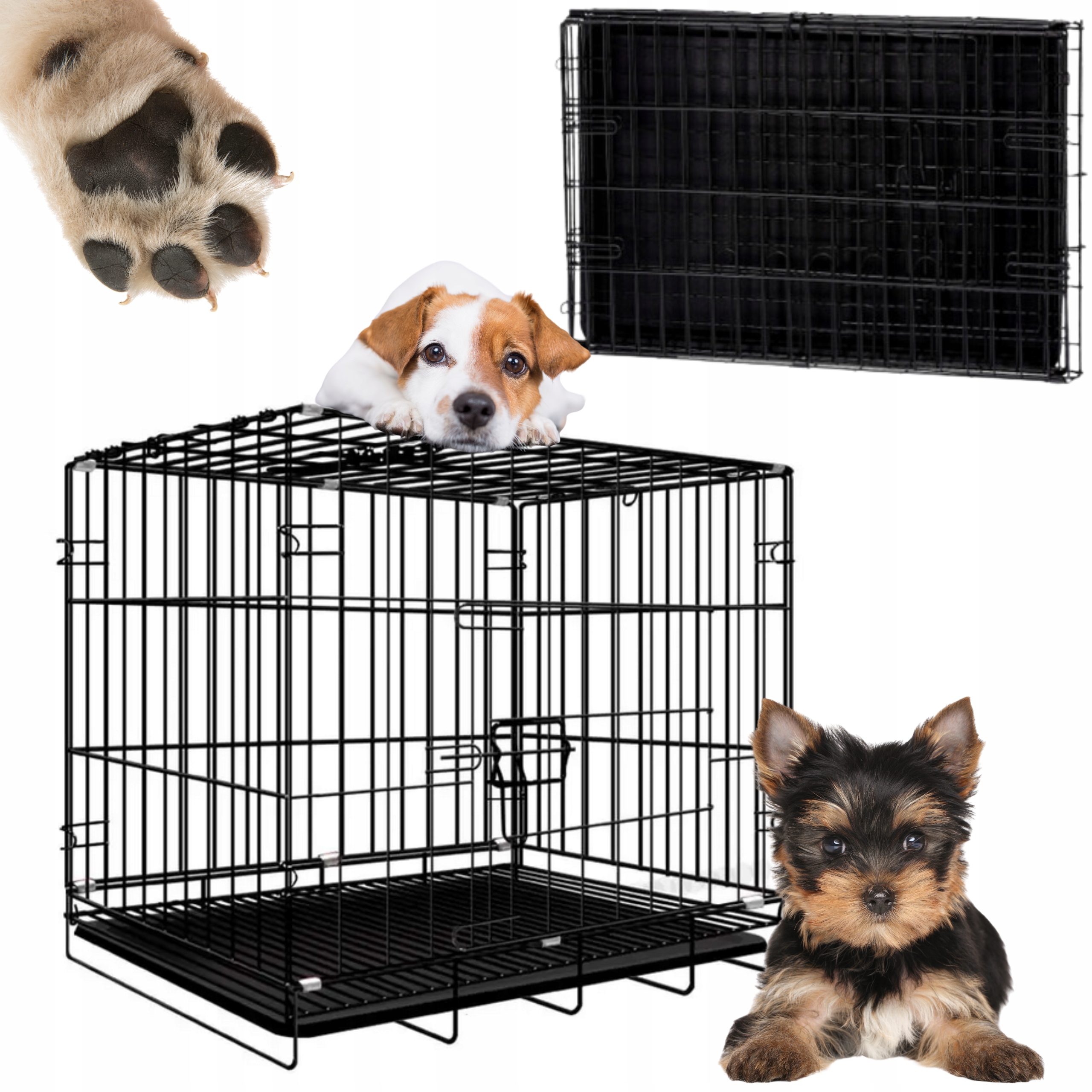 Levně Kotec Pro Psa Kočku Kennelová Klec Přepravka Do Auta 50x42x35 CM