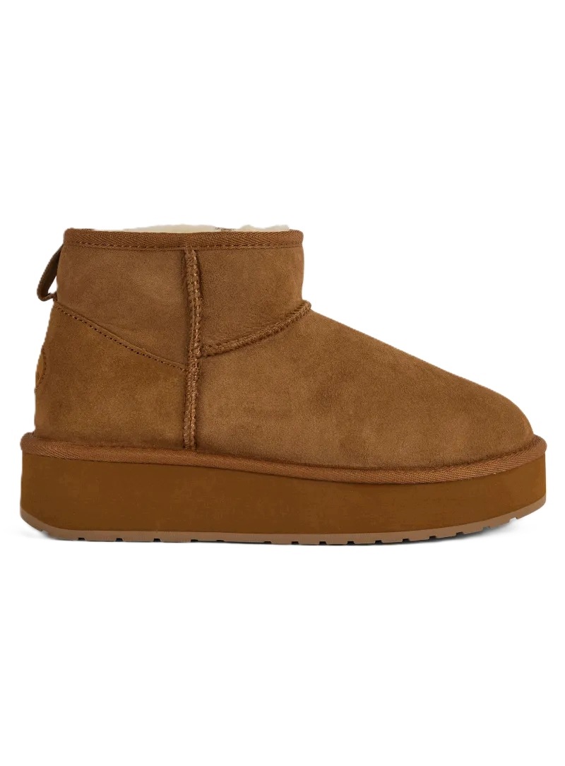 Kotníkové Boty na platformě Emu Austrálie Stinger Micro Flatform 2.0 W13296 Chestnu