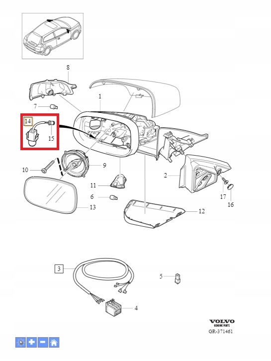 Czujnik temperatury zewnętrznej Volvo OE 30674546