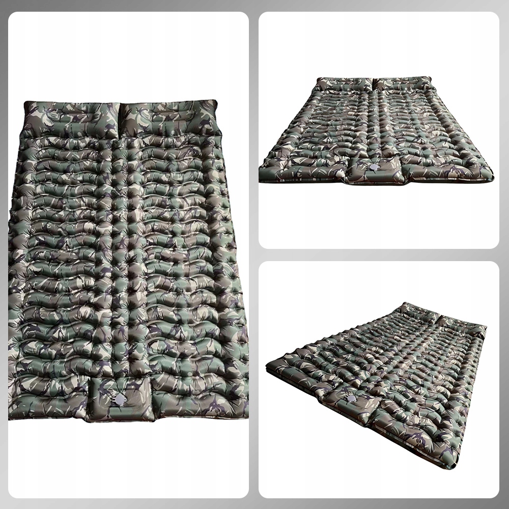 Matrace pro 2 osoby nafukovací 200 x 140 cm s polštářem