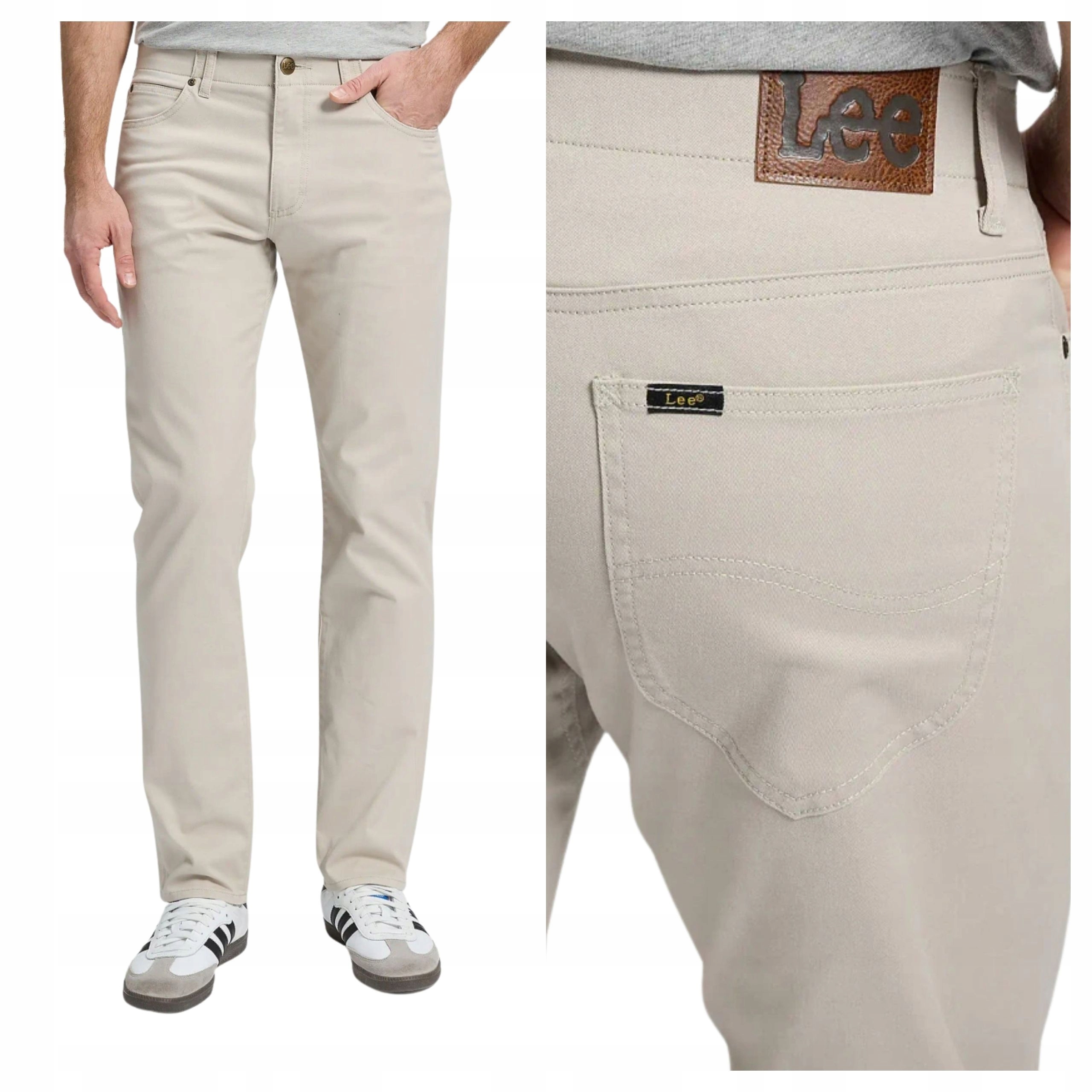 Pánské kalhoty Lee Chino Slim Cashmere Béžové W32 L32