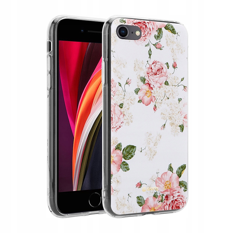 

Crong Flower Etui Do iPhone Se 2020 / 8 / 7 róże