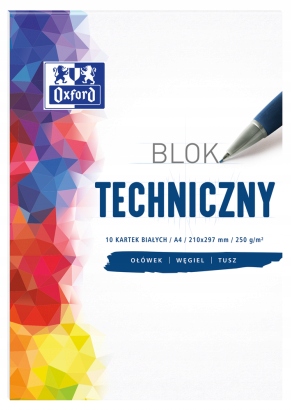 

Blok techniczny A4 Oxford biały