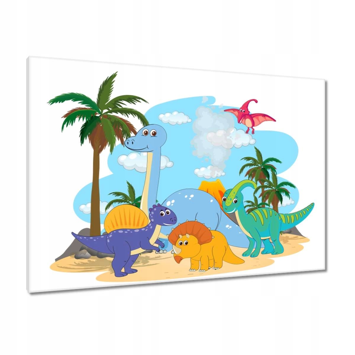 Obrazy 100x70 Barevné dinosaury